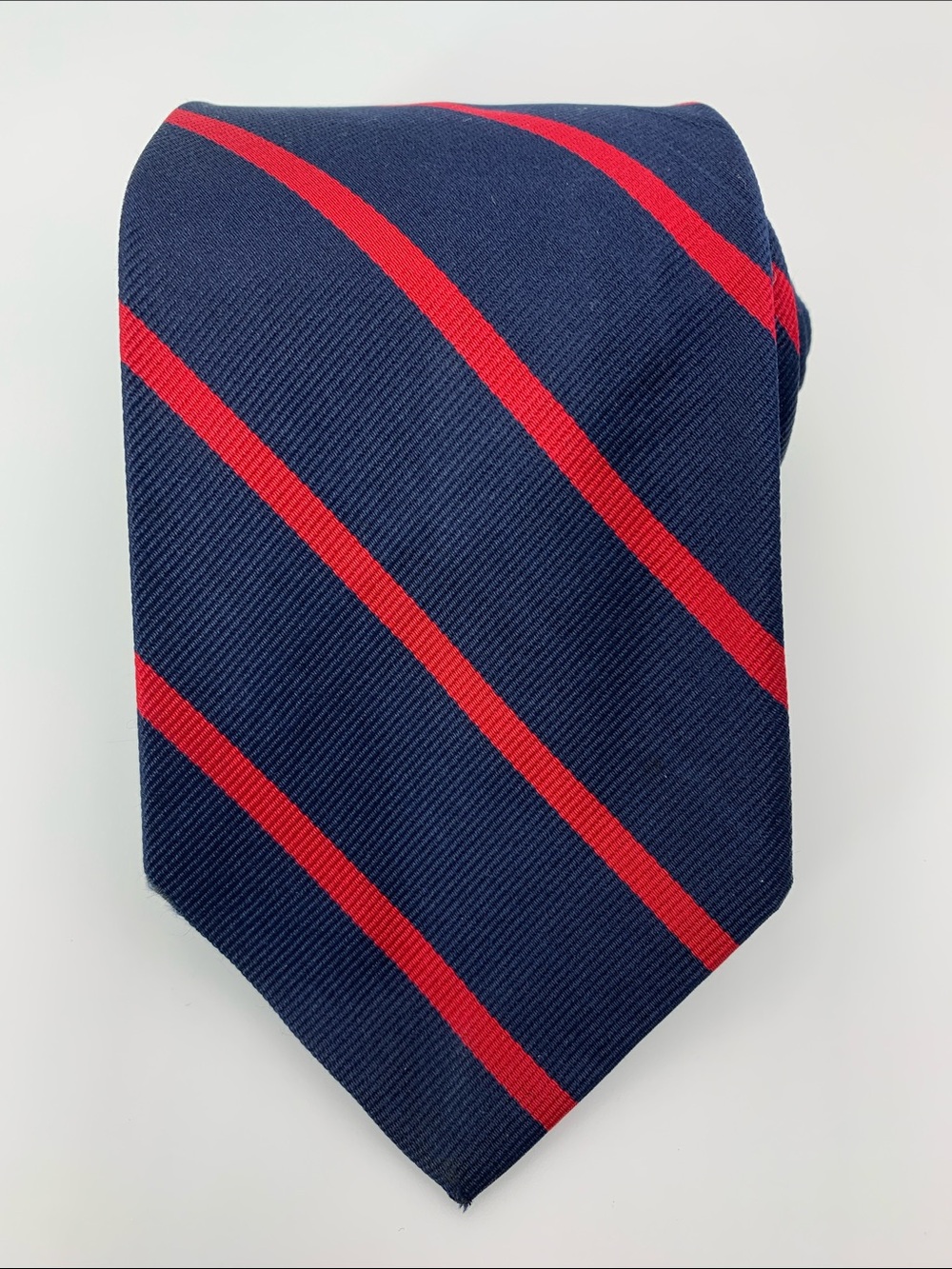 Polo Ralph Lauren Handmade Italy Silk Repp Stripe Tie